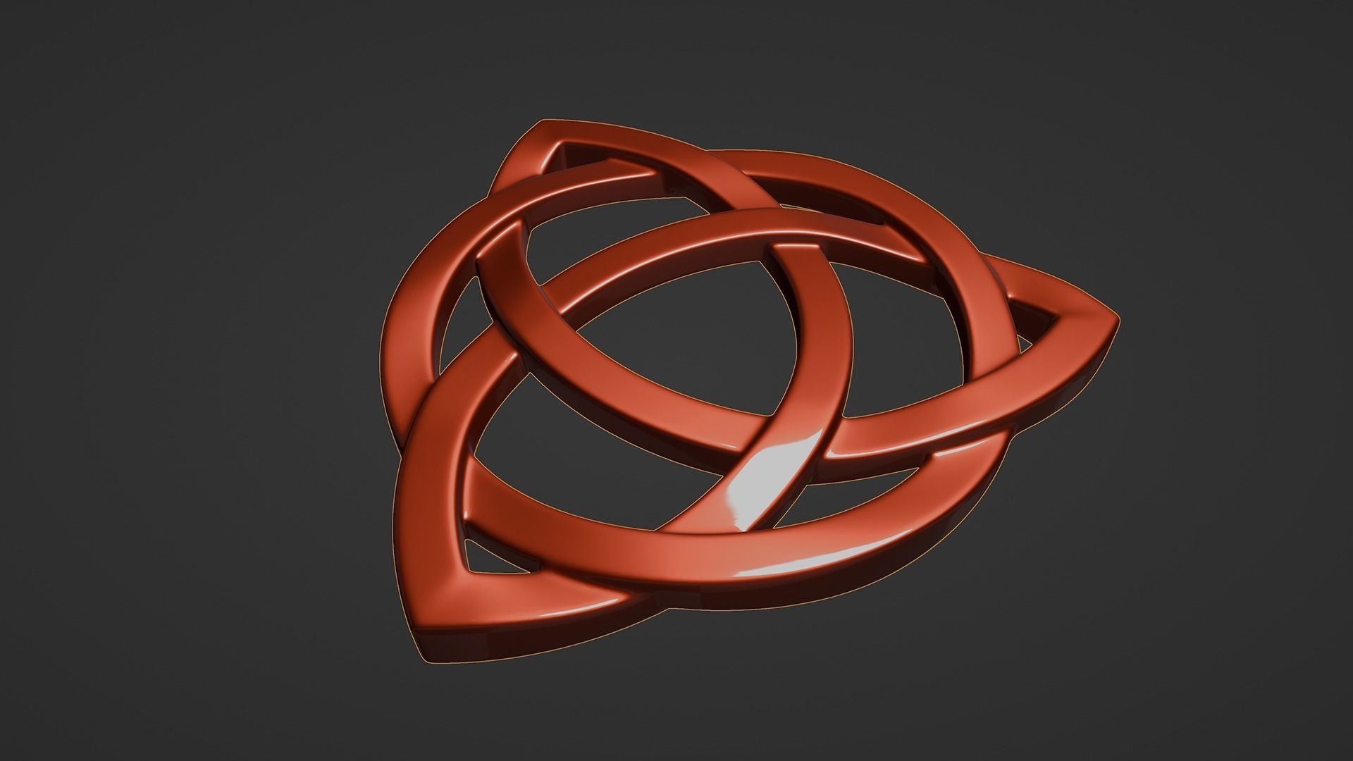 Celtic Trinity Knot Pendant 3D print model_6
