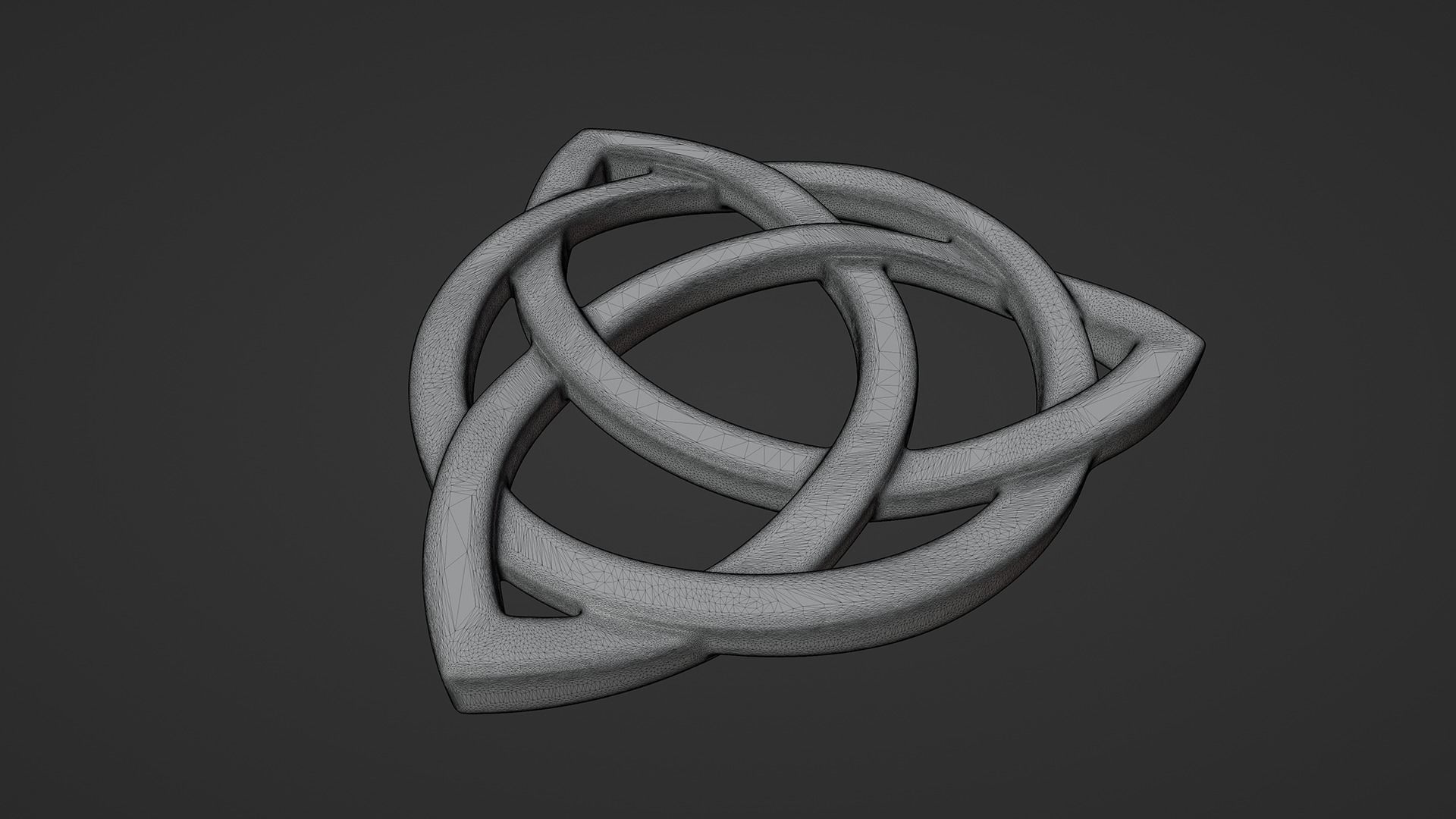 Celtic Trinity Knot Pendant 3D print model_5