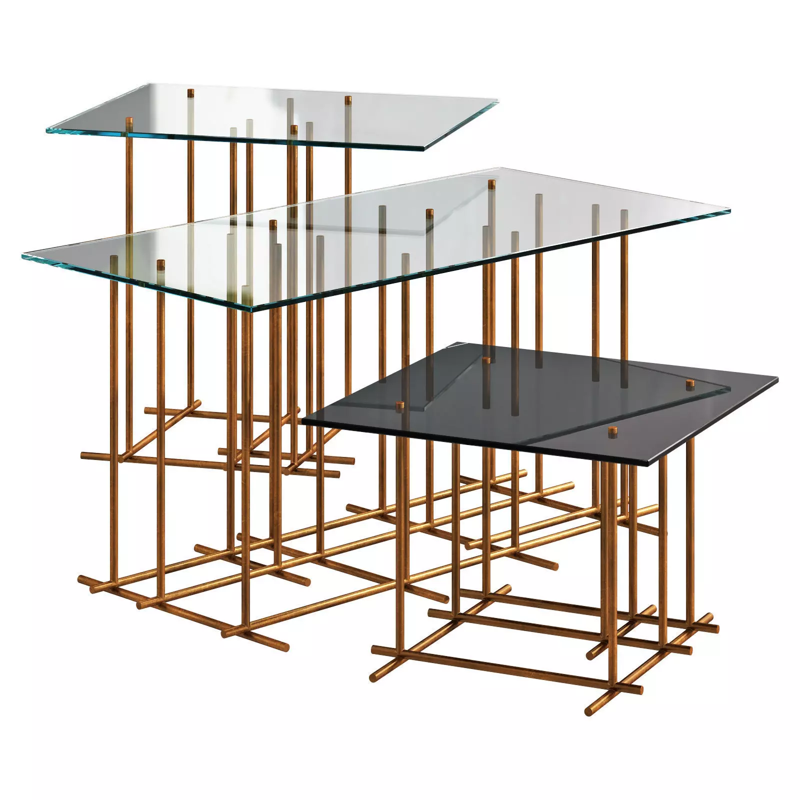 Gallotti and radice tetris coffee tables set 1 3D model_0