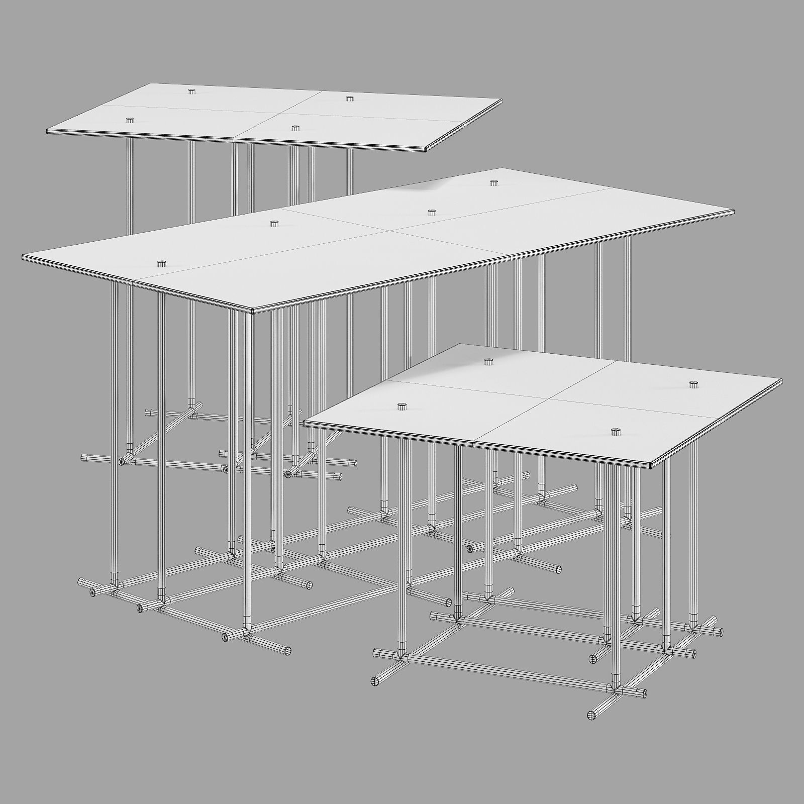 Gallotti and radice tetris coffee tables set 1 3D model_5