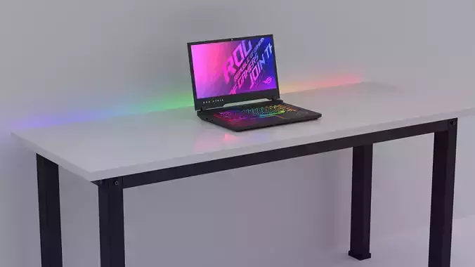 Computer Table 3D Model 160cm