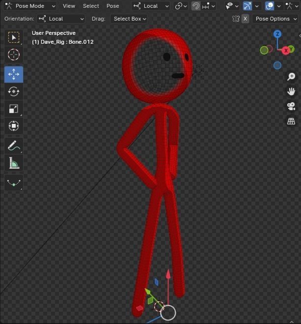 Stickman Character Tooned 3D 3D model_7