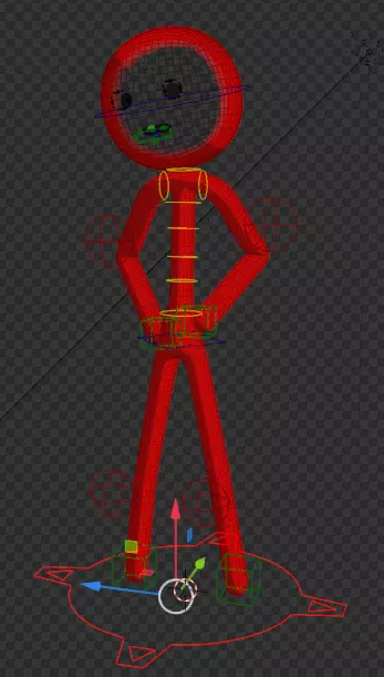 Stickman Character Tooned 3D 3D model_0