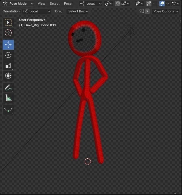 Stickman Character Tooned 3D 3D model_2