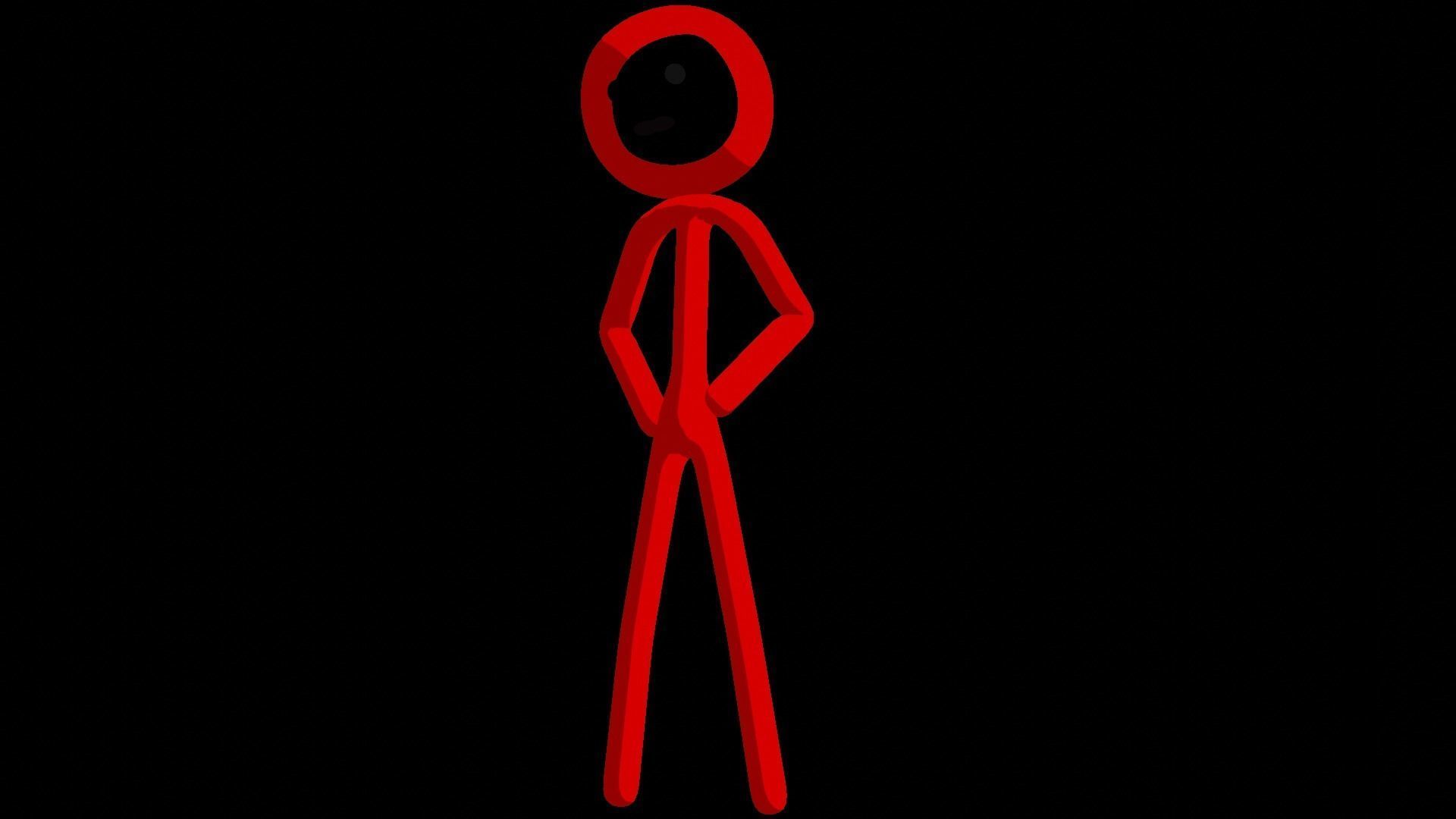 Stickman Character Tooned 3D 3D model_10