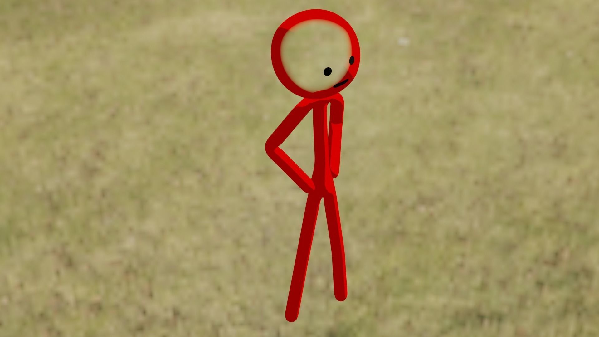 Stickman Character Tooned 3D 3D model_3