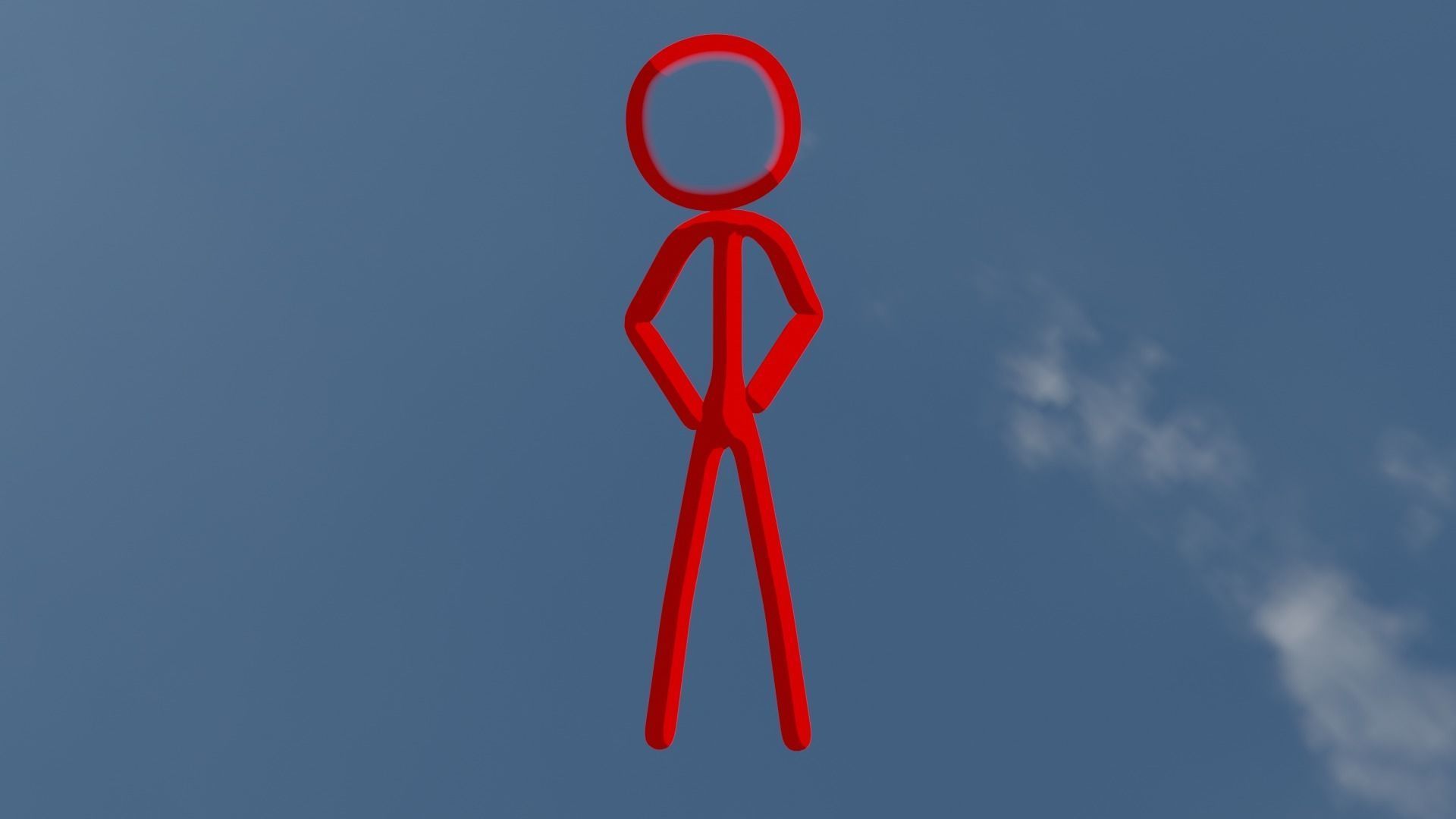 Stickman Character Tooned 3D 3D model_5