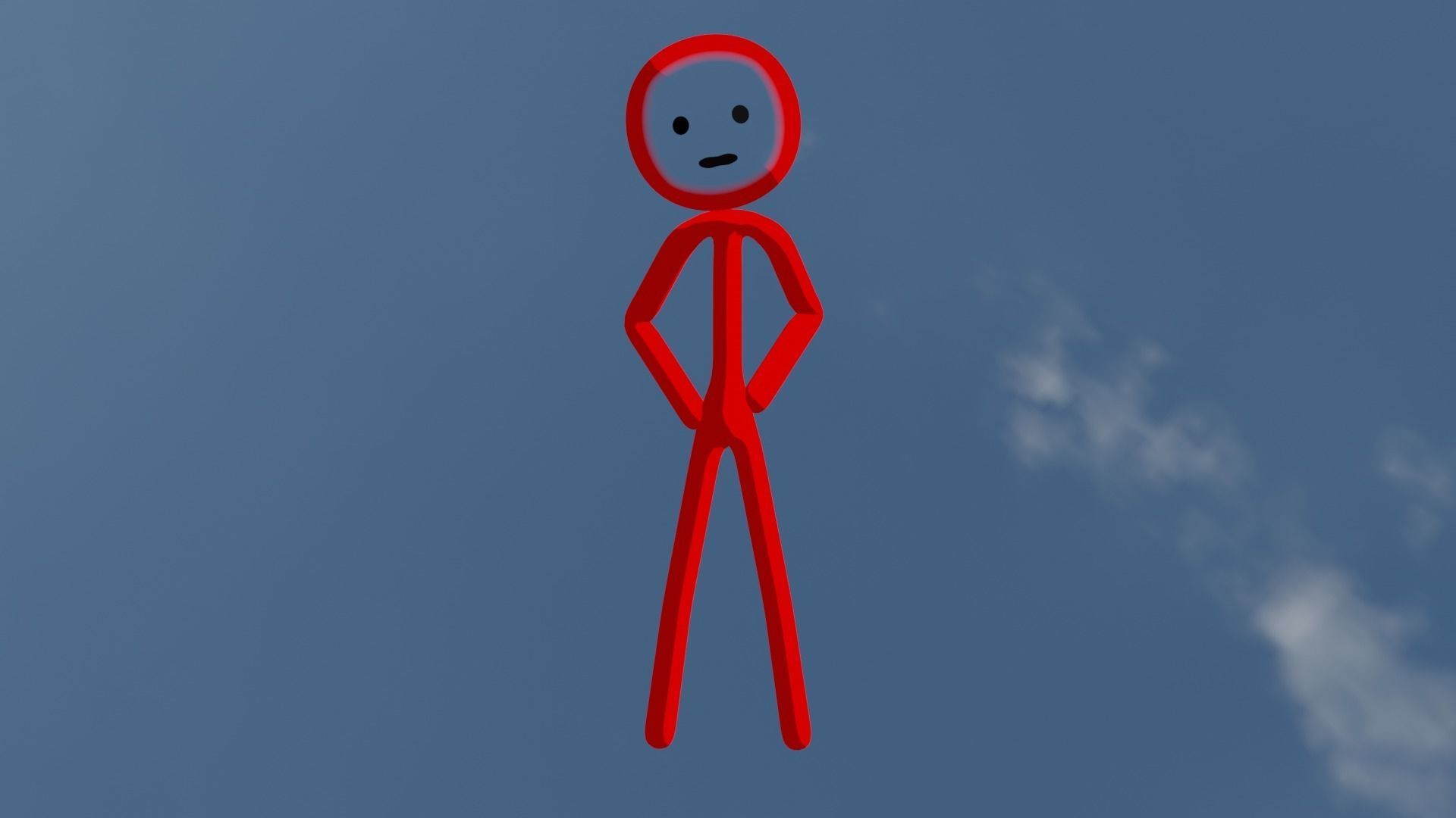 Stickman Character Tooned 3D 3D model_4