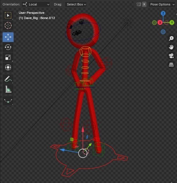 Stickman Character Tooned 3D 3D model_11