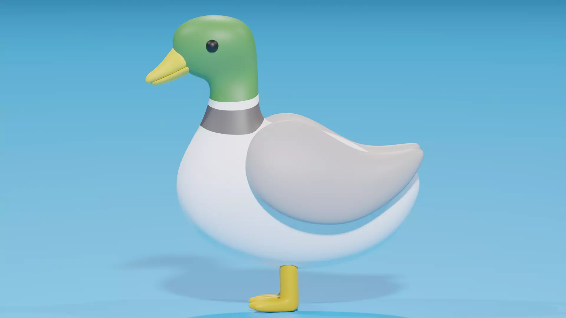 Cartoon Duck 3D model_0