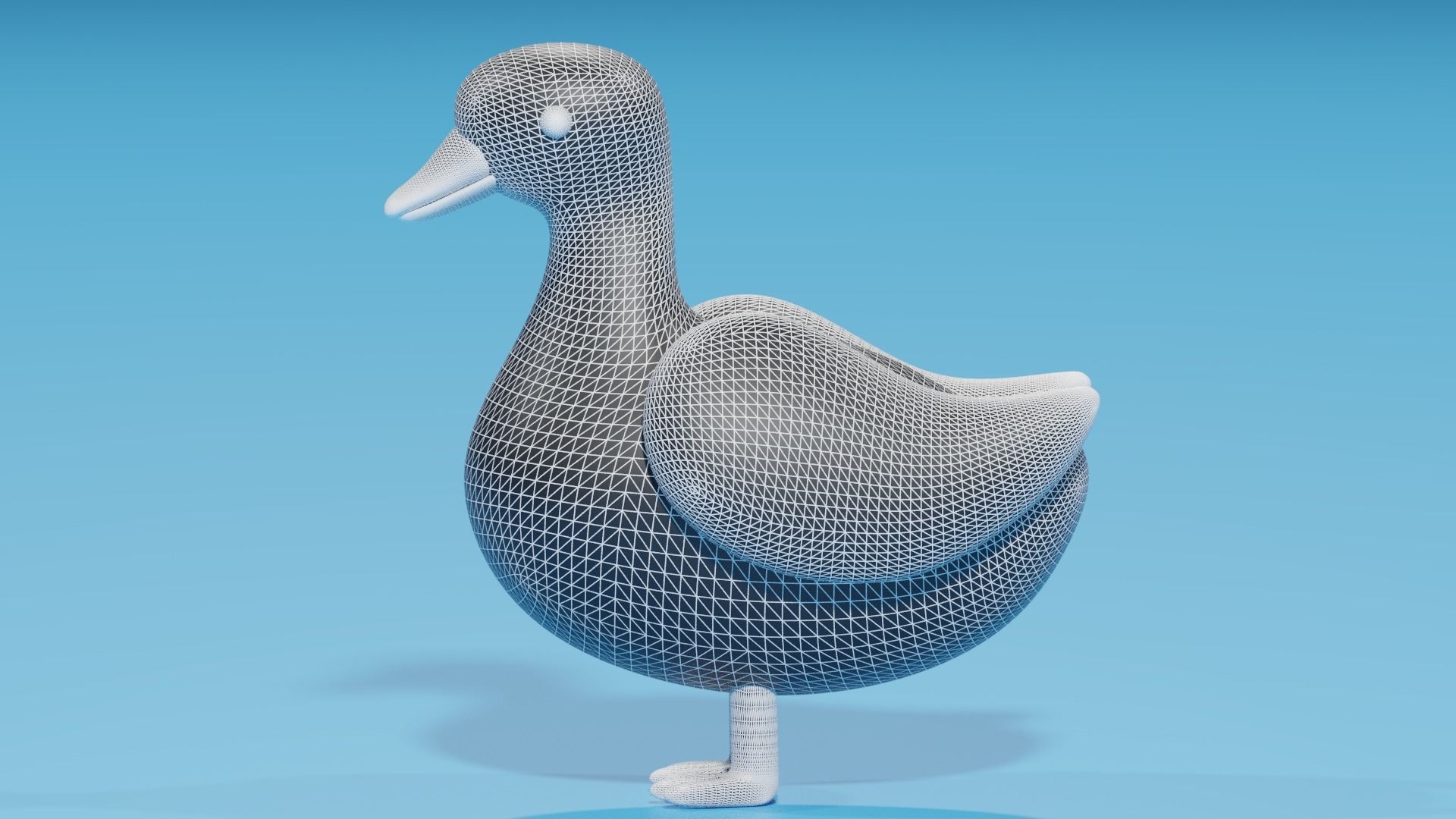 Cartoon Duck 3D model_6