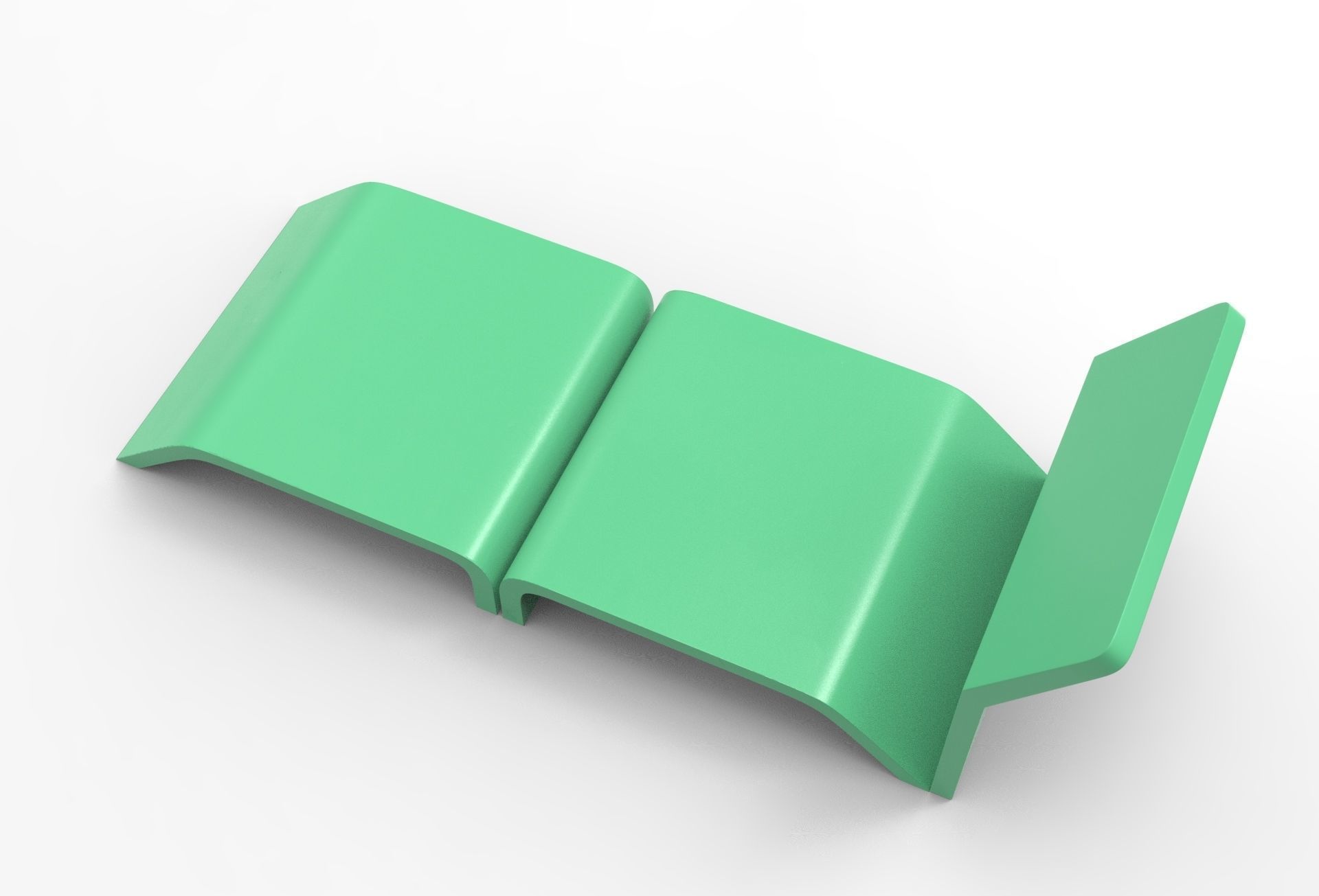 Jumbo Sun Lounger Low-poly 3D model_2