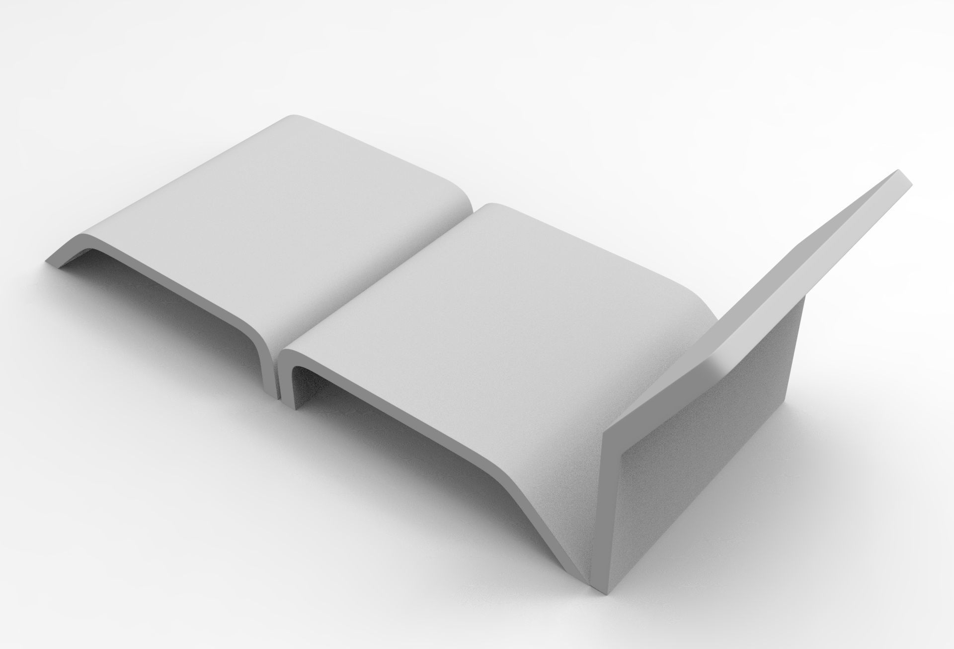 Jumbo Sun Lounger Low-poly 3D model_7