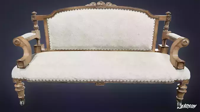 VICTORIAN - Bench Victorian 01 - LOW POLY AND NANTE