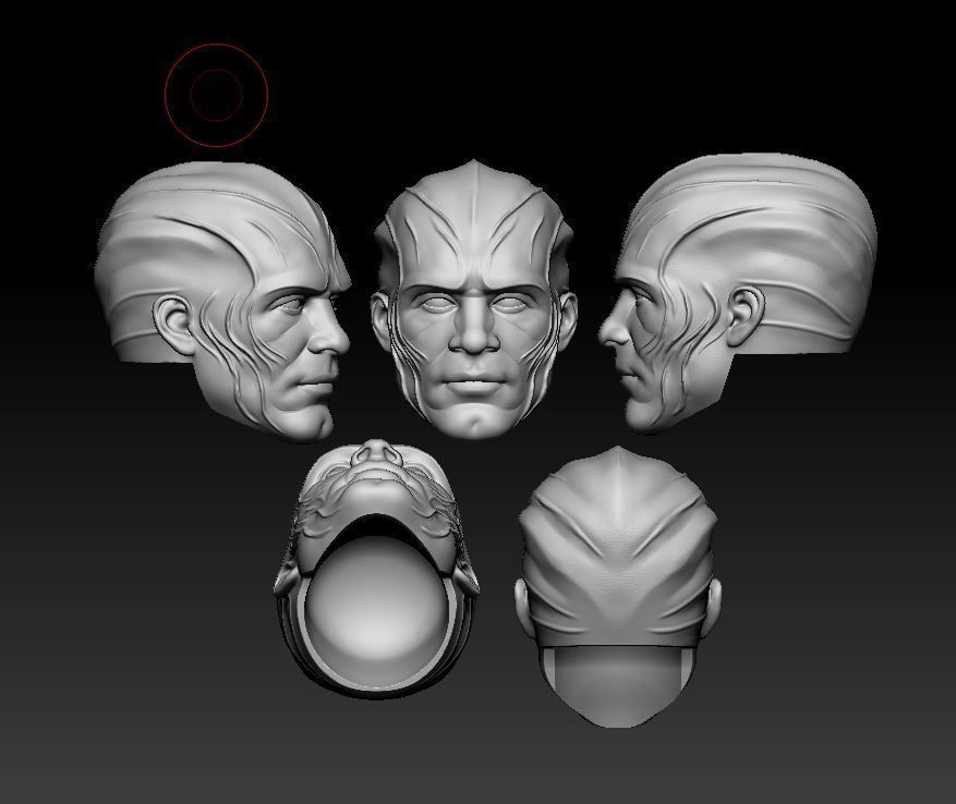 Martian Manhunter Movie Version Headsculpt for Action Figures 3D print model_1
