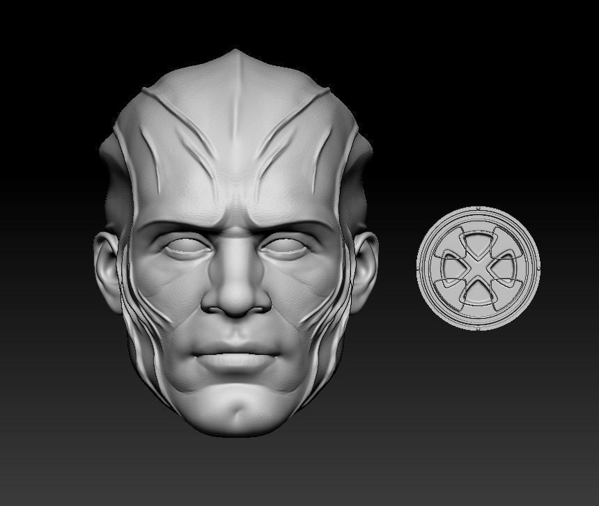 Martian Manhunter Movie Version Headsculpt for Action Figures 3D print model_3