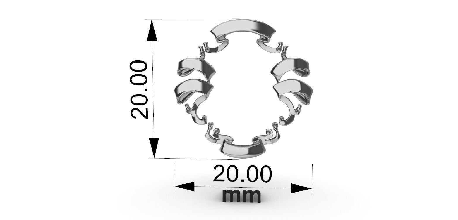 Heraldic Scroll - Crest - Coar of Arms 3D print model_3
