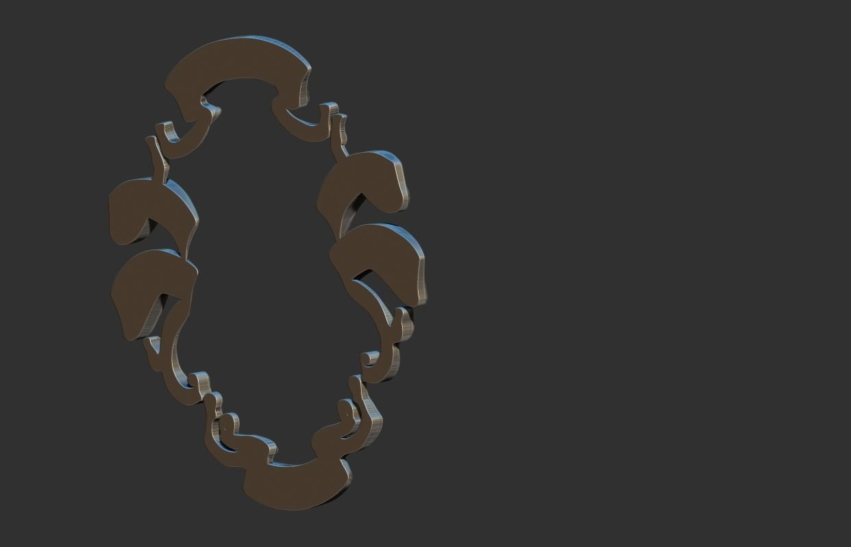 Heraldic Scroll - Crest - Coar of Arms 3D print model_4