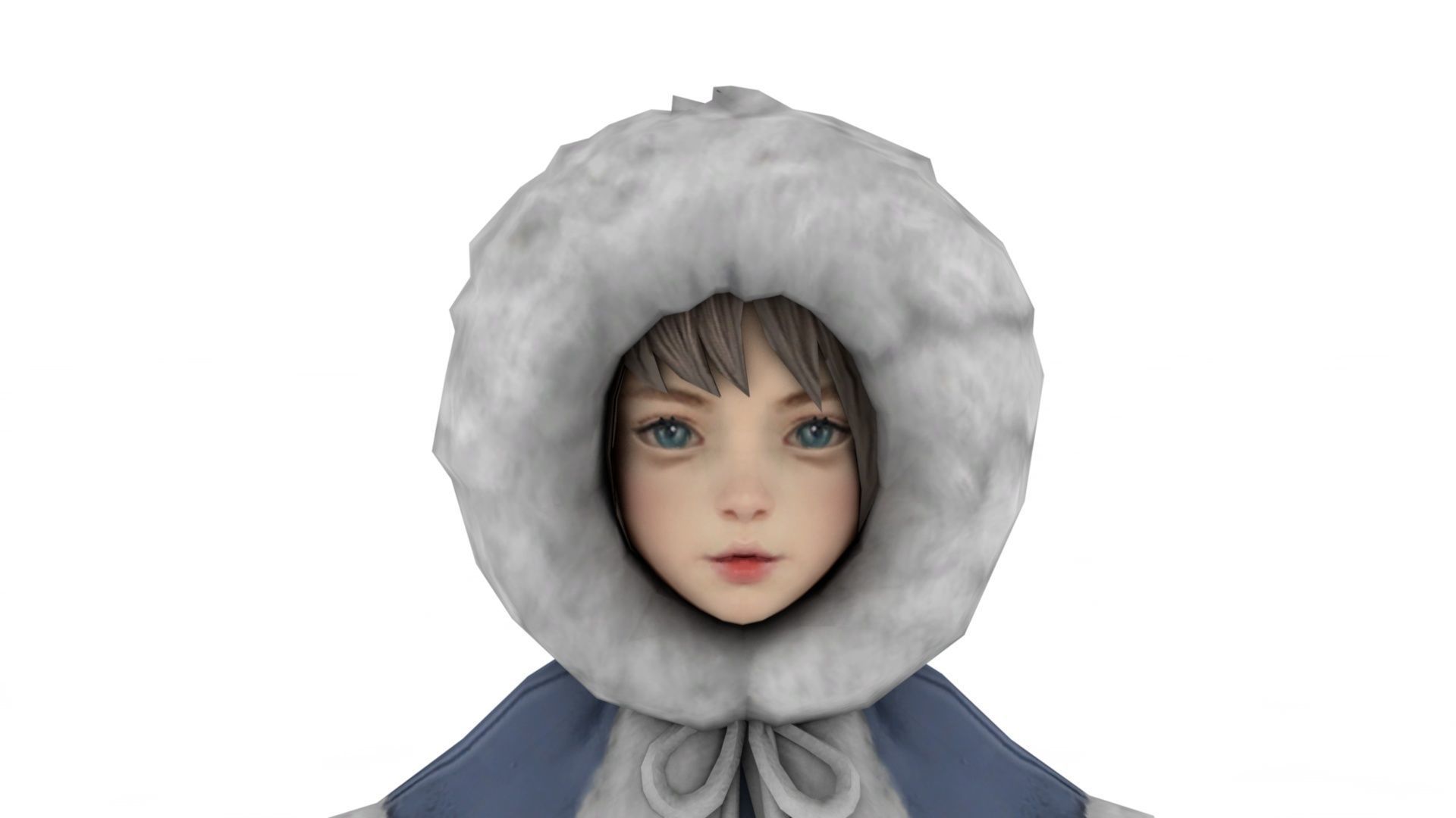 Snow girl 3D model_4