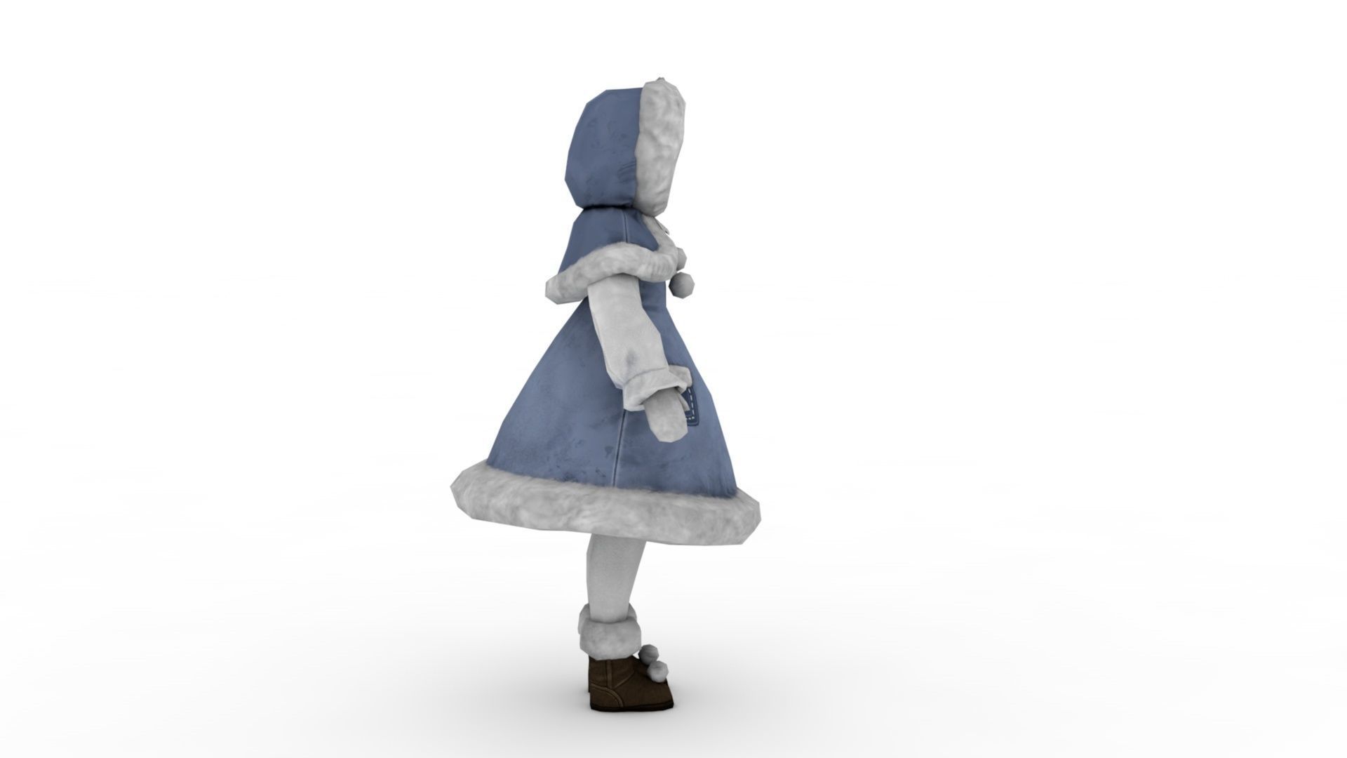 Snow girl 3D model_3