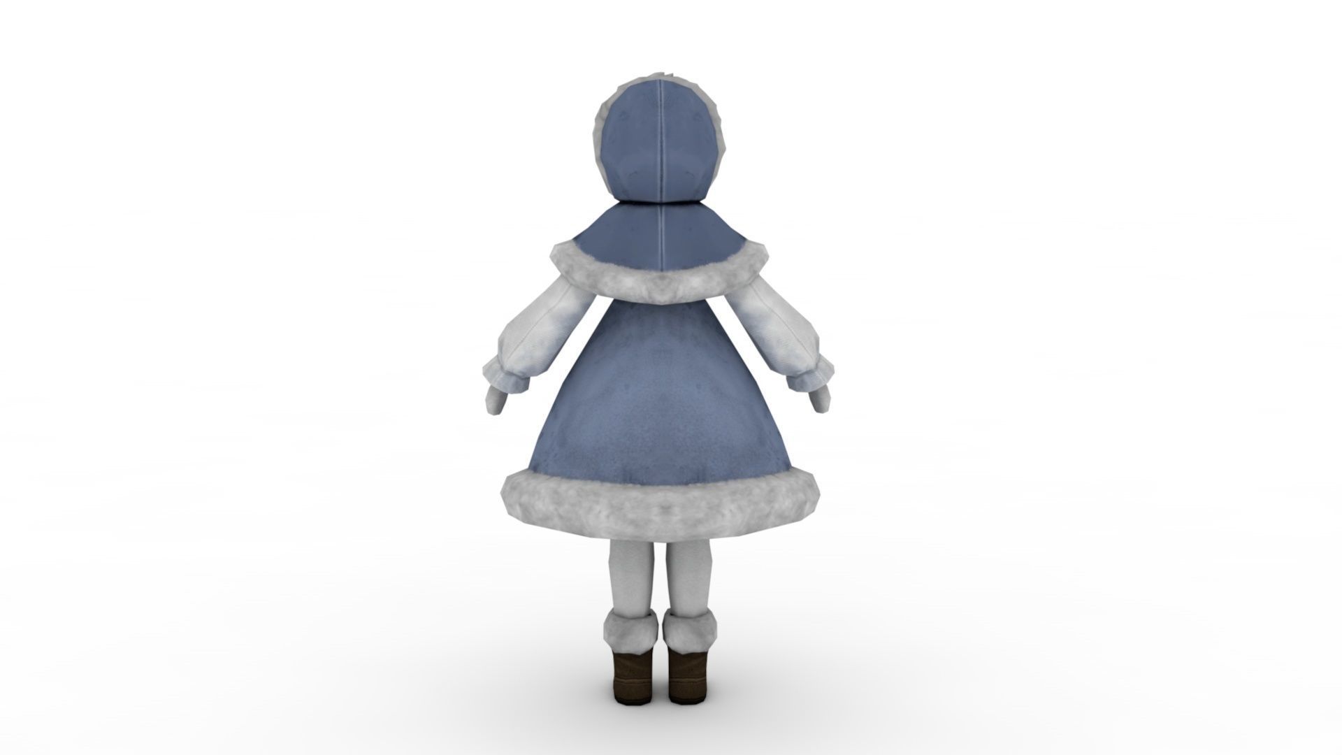 Snow girl 3D model_2
