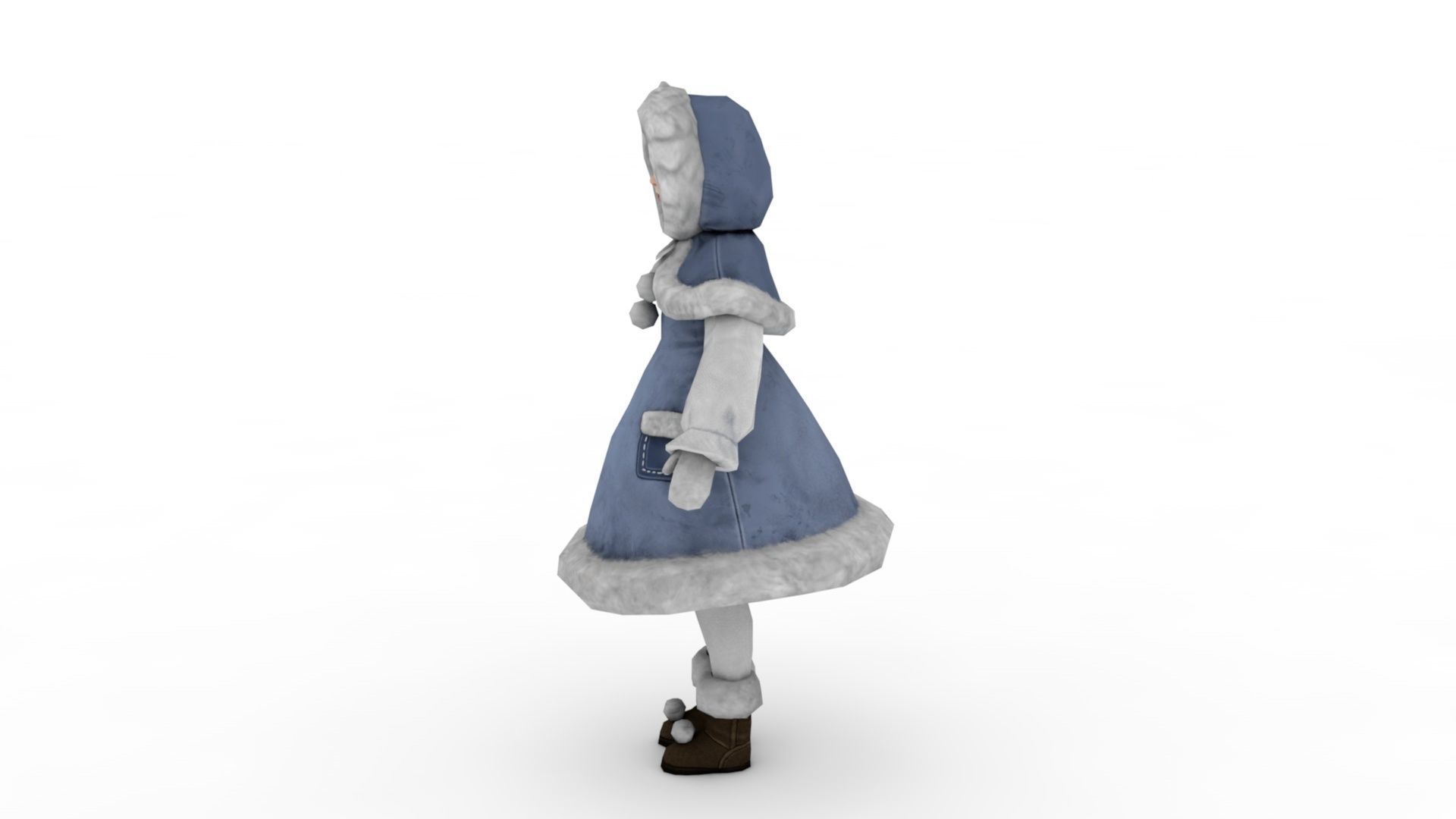 Snow girl 3D model_1