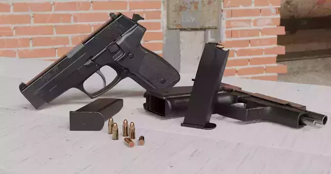 Military and police pistol CZ-99 Low-poly 3D model