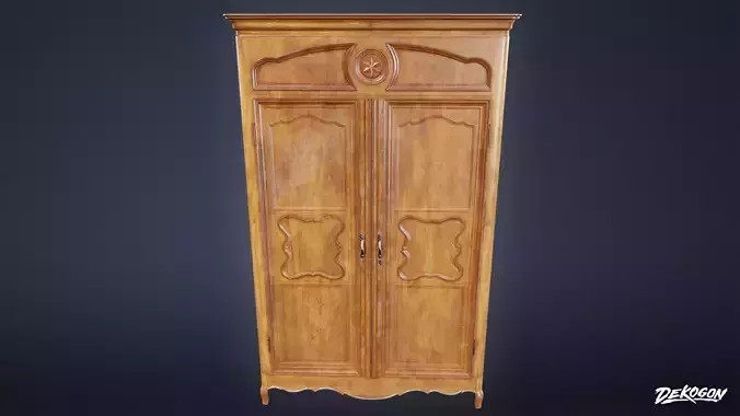 VICTORIAN - Cabinet Standing 03 - LOW POLY AND NANITE