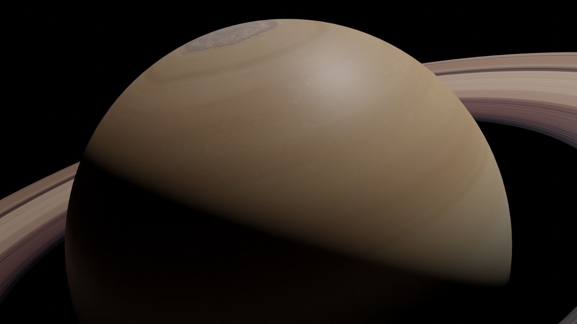 Majestic Saturn A 3D Exploration Low-poly 3D model_1