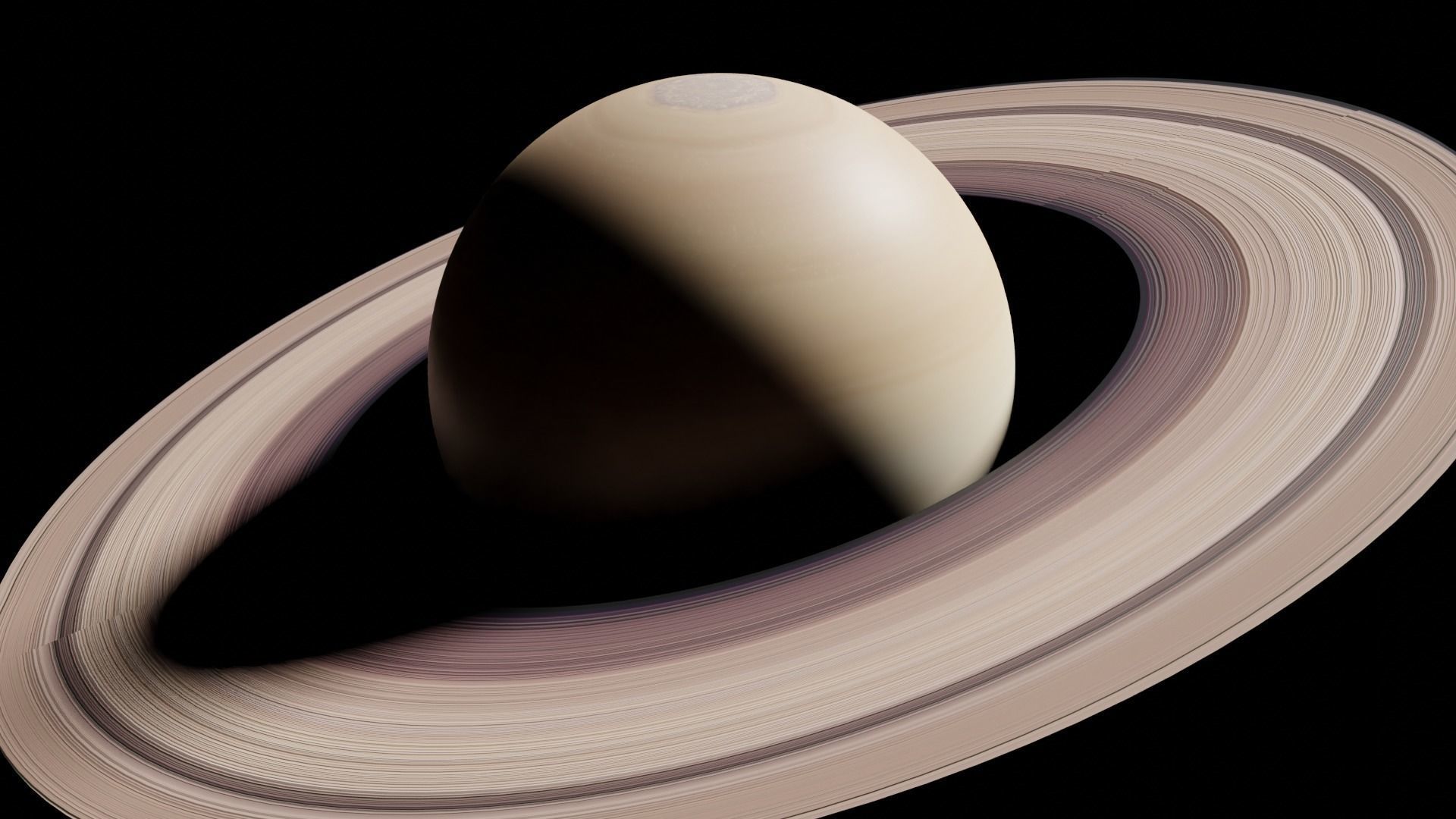 Majestic Saturn A 3D Exploration Low-poly 3D model_6