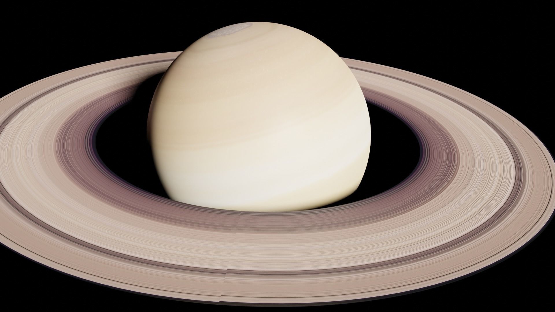 Majestic Saturn A 3D Exploration Low-poly 3D model_3