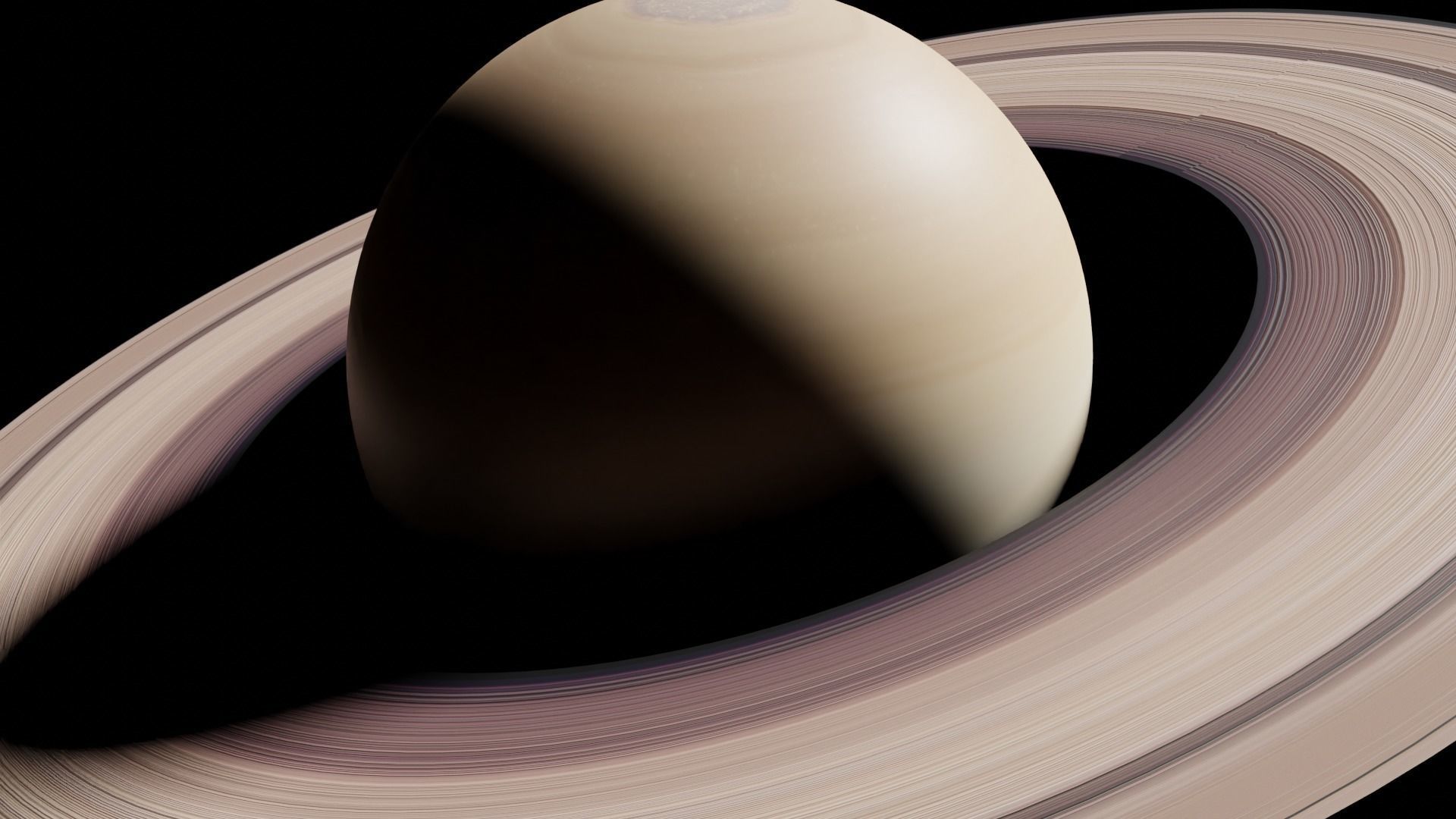 Majestic Saturn A 3D Exploration Low-poly 3D model_4