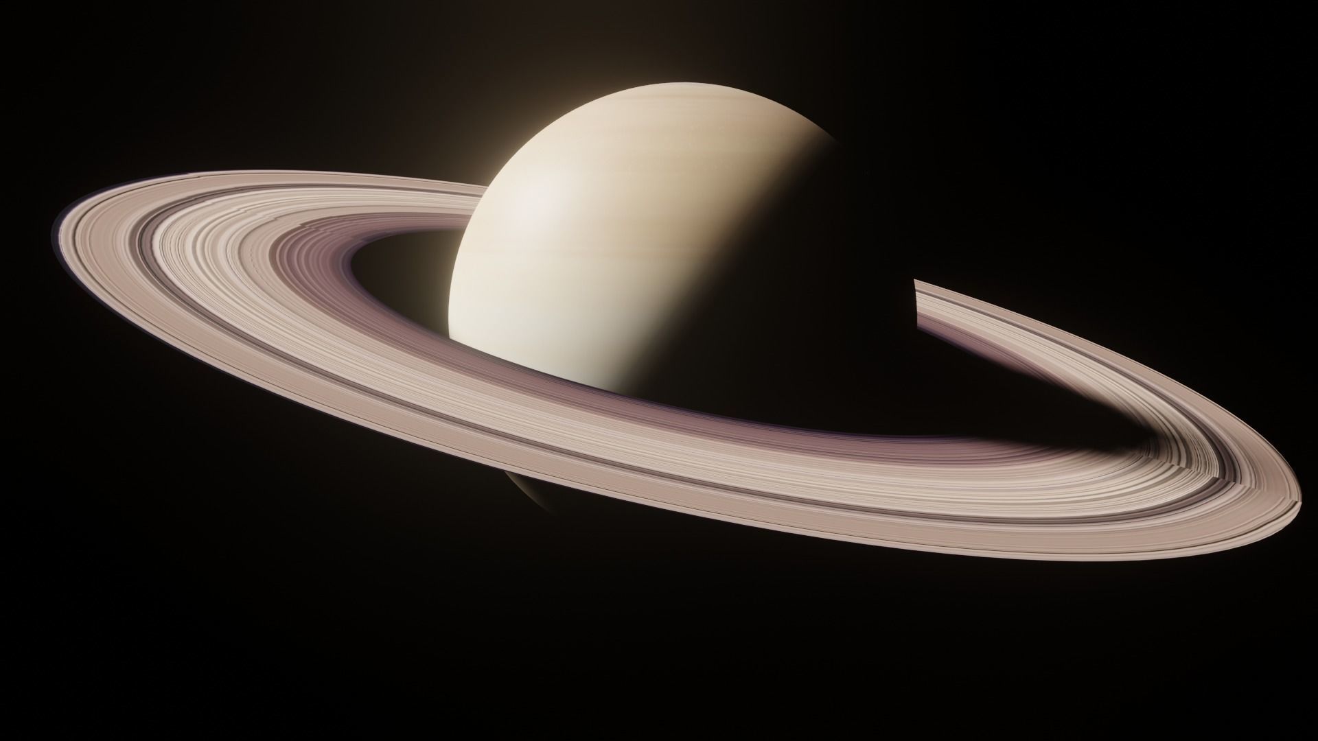 Majestic Saturn A 3D Exploration Low-poly 3D model_7