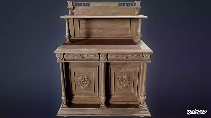 VICTORIAN - Cabinet Victorian 03 - LOW POLY AND NANITE