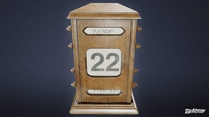 VICTORIAN - Calendar 01 - LOW POLY AND NANIT Low-poly 3D model