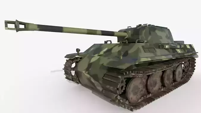 Panther tank Low-poly 3D model