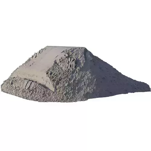 A pile of river sand Low-poly 3D model