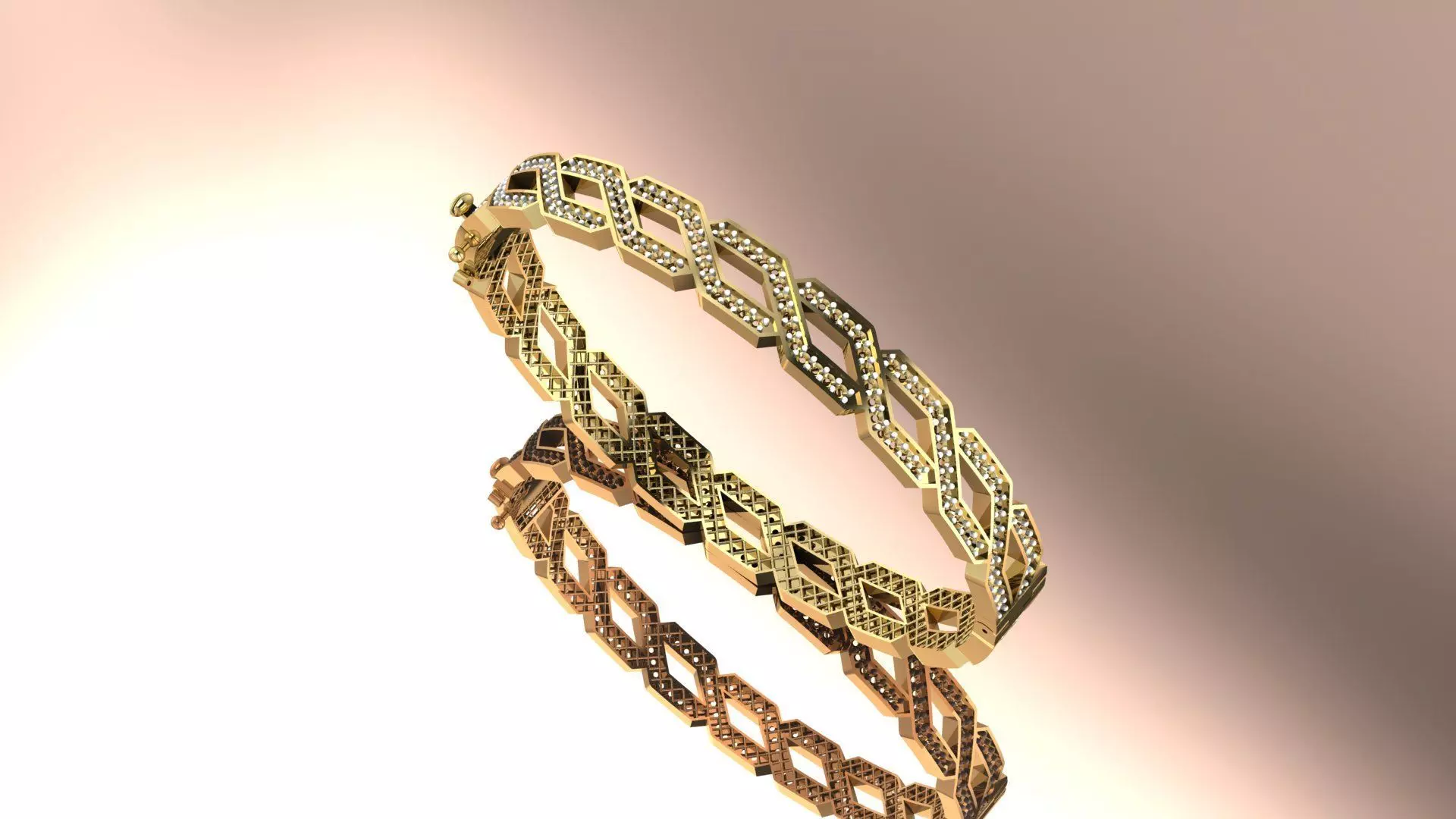 The elegant bracelet 3D print model_0