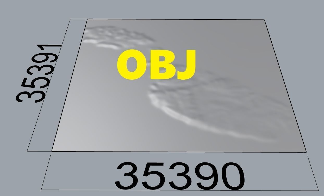 Malta terrain map 3D model_3