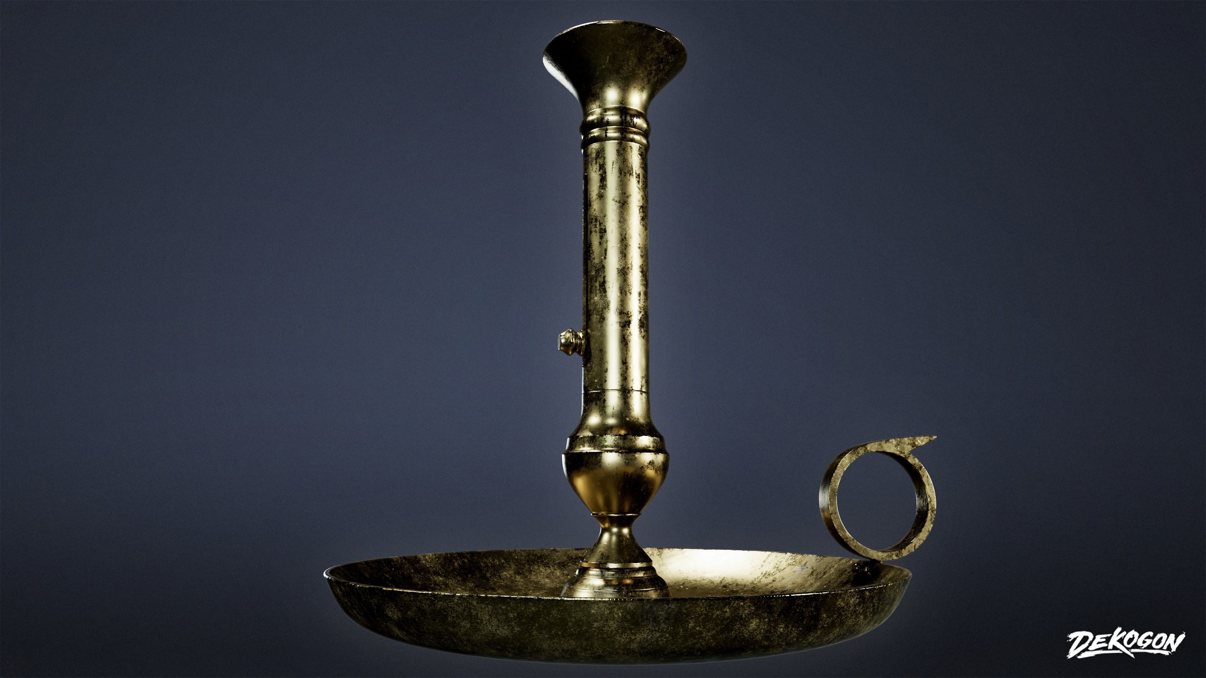 VICTORIAN - Candleholder 01 - LOW POLY AND NANITE Low-poly 3D model_4
