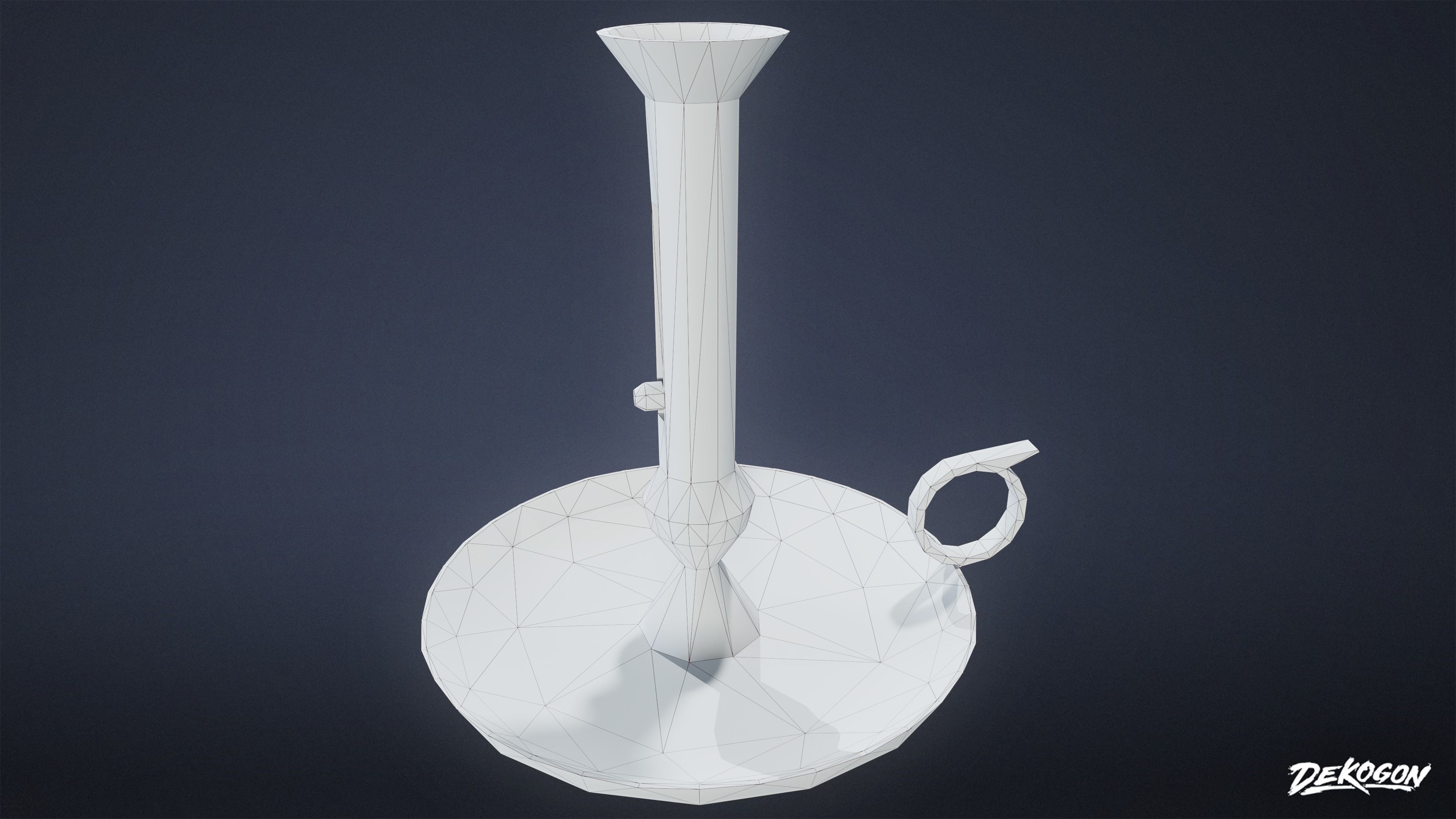 VICTORIAN - Candleholder 01 - LOW POLY AND NANITE Low-poly 3D model_6