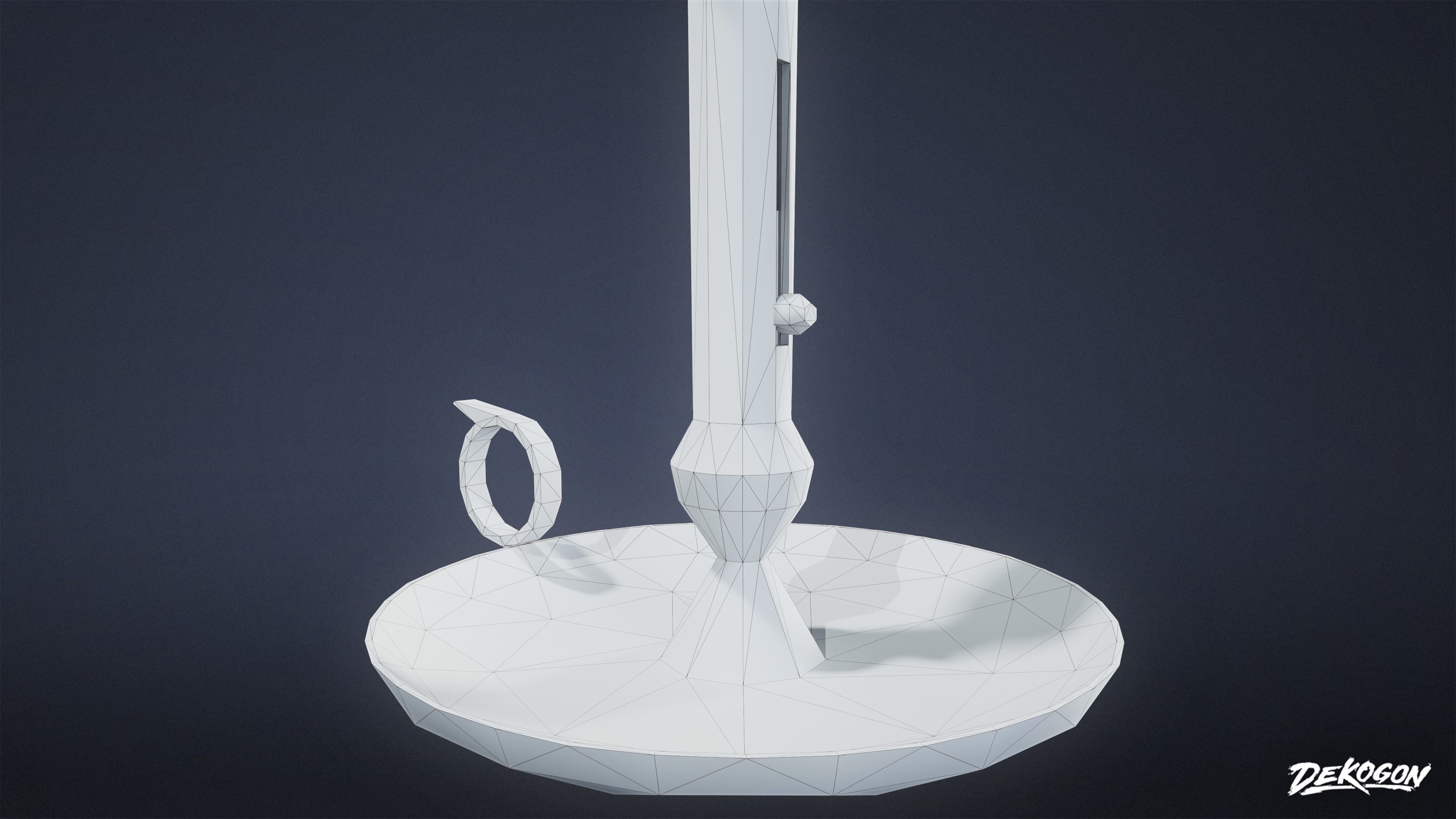 VICTORIAN - Candleholder 01 - LOW POLY AND NANITE Low-poly 3D model_5