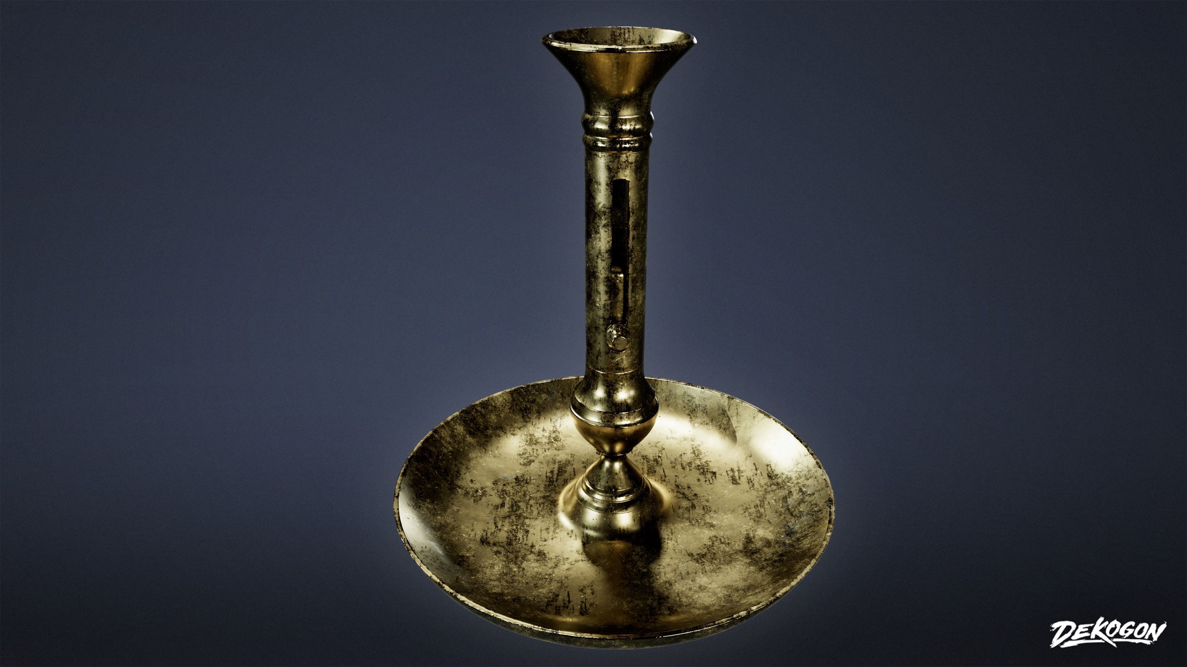 VICTORIAN - Candleholder 01 - LOW POLY AND NANITE Low-poly 3D model_2