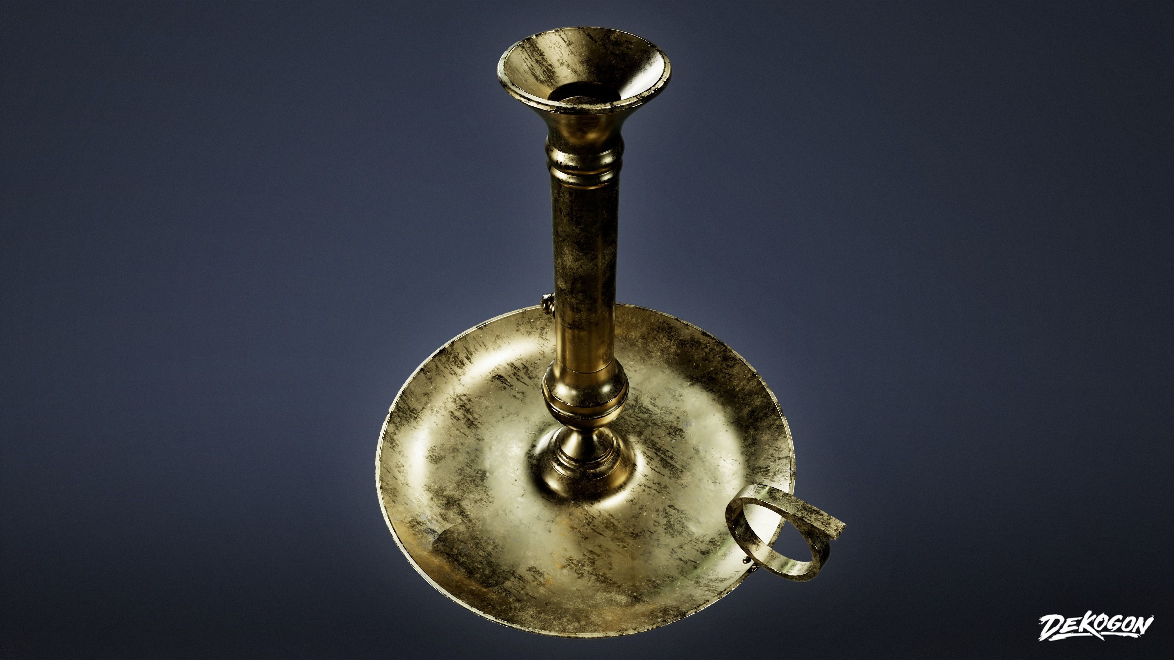 VICTORIAN - Candleholder 01 - LOW POLY AND NANITE Low-poly 3D model_3