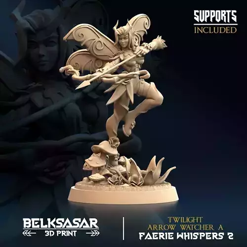 Faerie - Twilight Arrow Watcher Nude 3D print model