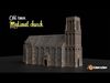 Old town Medieval church Low-poly 3D model_1
