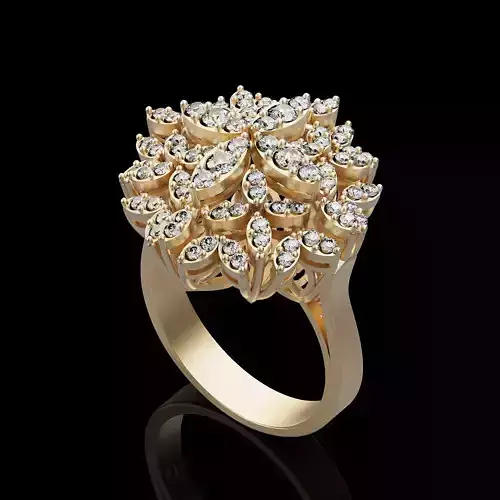 Lux ring silver gold sterling printable jewelry 3D model