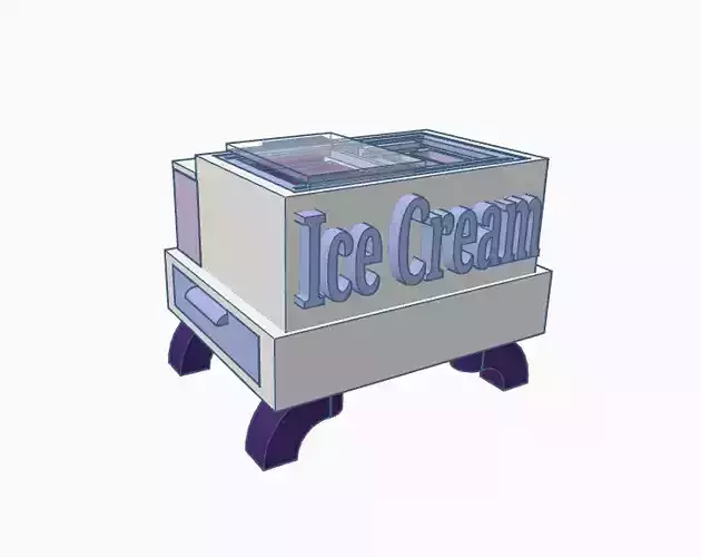 Functional Miniature Ice Cream Cart Miniverse Compatible 3D print model