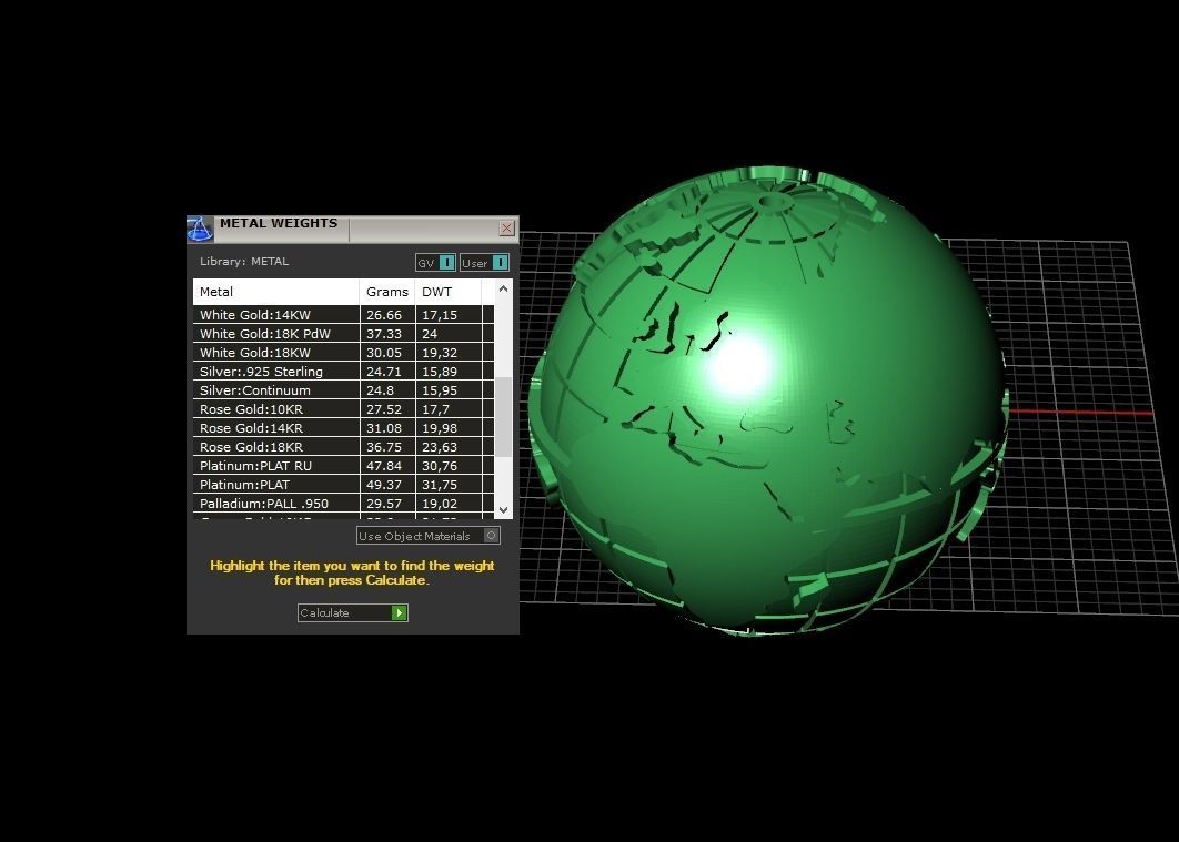 pendant planet earth map 3D print model_6