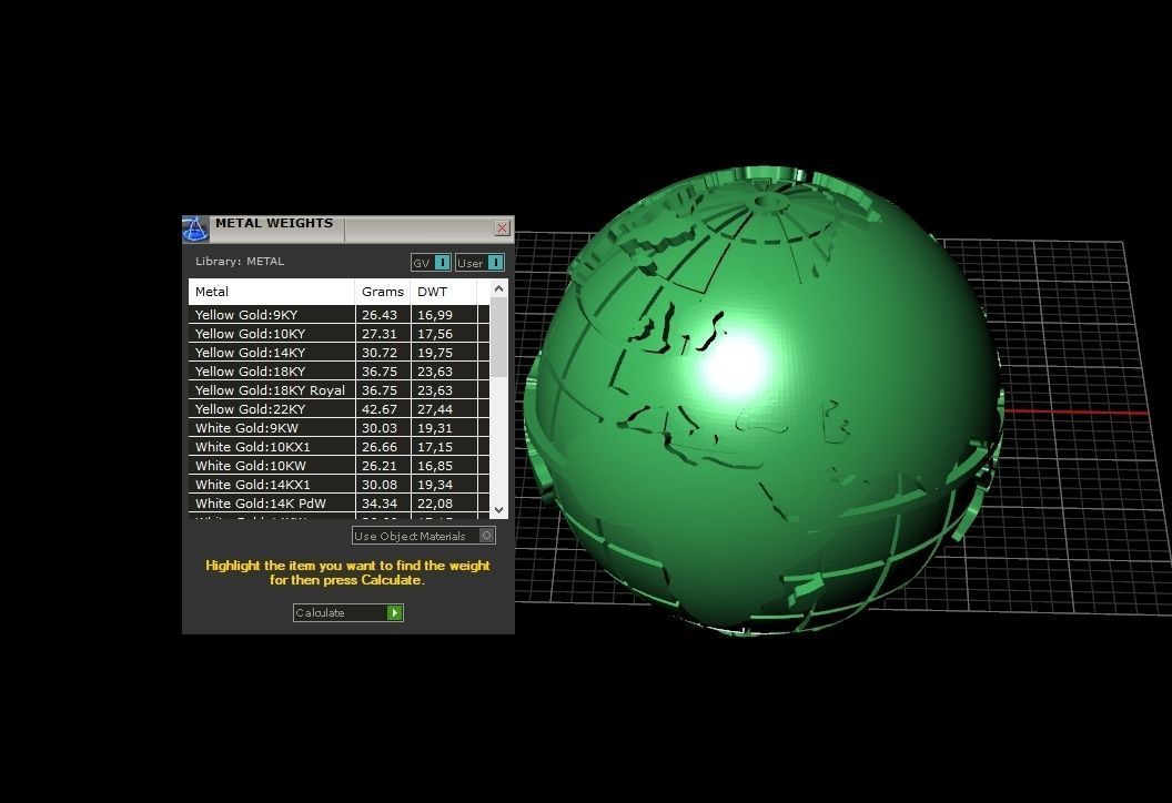 pendant planet earth map 3D print model_5